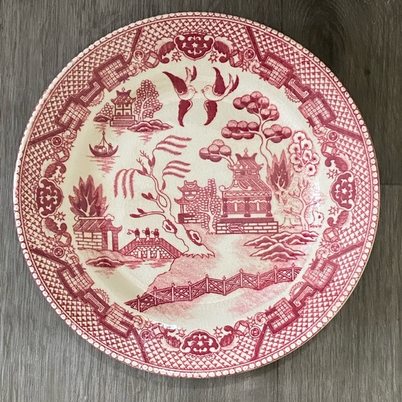 Antique Pair of Kanedai Willow Plates - Picture 1 of 11